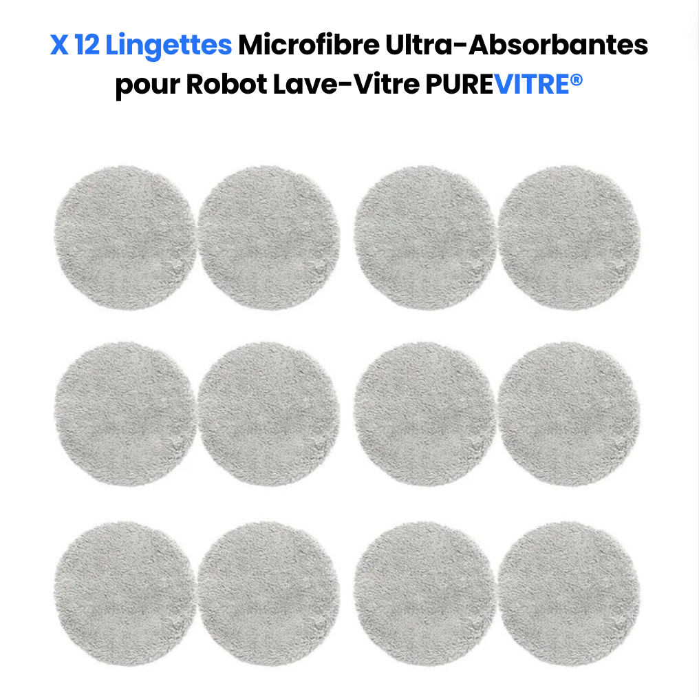 PUREVITRE® - 12 lingettes en microfibre